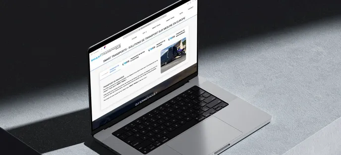 Screenshot du site Smart Transport sur un MacBook Screenshot du site Smart Transport sur un MacBook