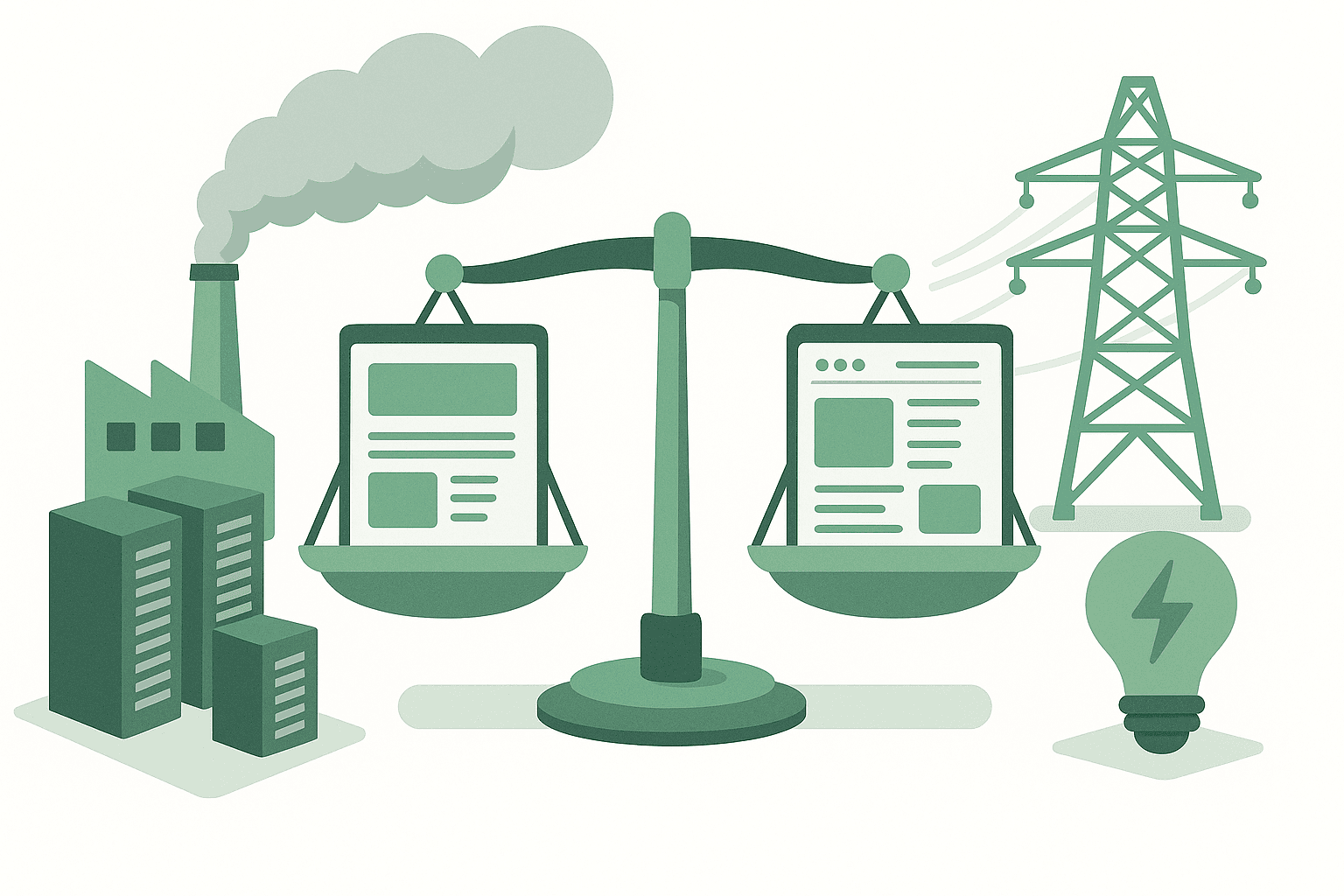 Illustration de l'impact écologique d'un site web