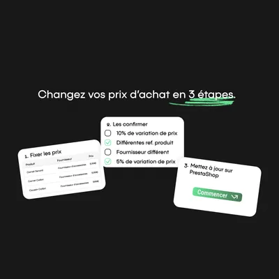 Changez vos prix d'achat en 3 étapes