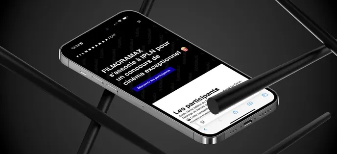 Illustration du projet Filmoramax sur un téléphone