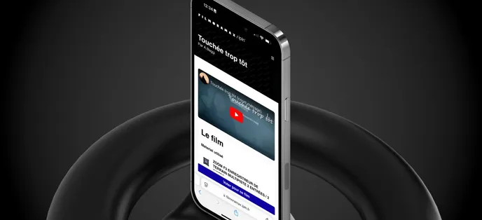 Illustration du projet Filmoramax sur un téléphone Illustration du projet Filmoramax sur un téléphone