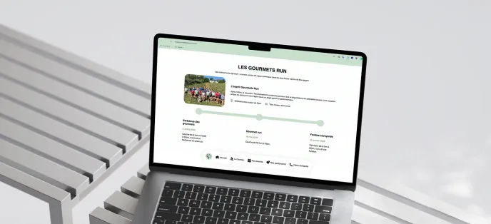 Image  présentant les cours du site Les Gourmets des Sentiers  en version ordinateur