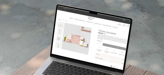 Image d'un page produit du site Minimaliste green en version ordinateur